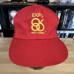 Vintage 1986 World Expo Snapback Hat Vancouver Mesh Trucker